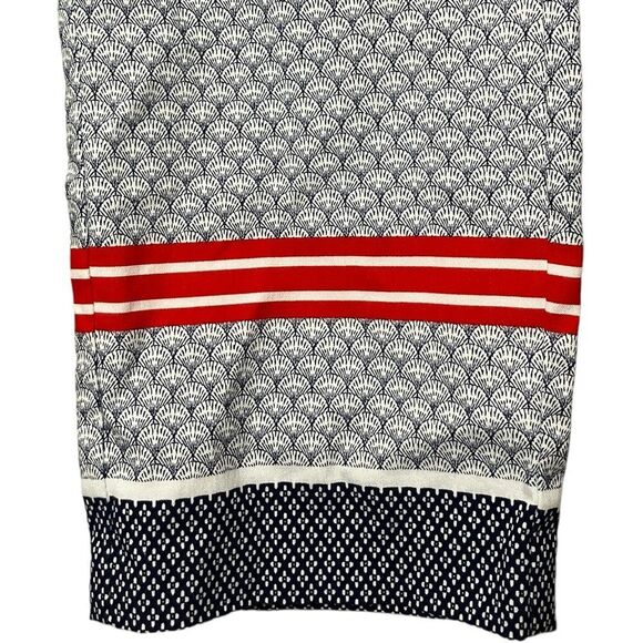 NEW Charter Club Nautical Capris Shell Print Stretch Comfort Red White Blue 4 - Picture 2 of 7